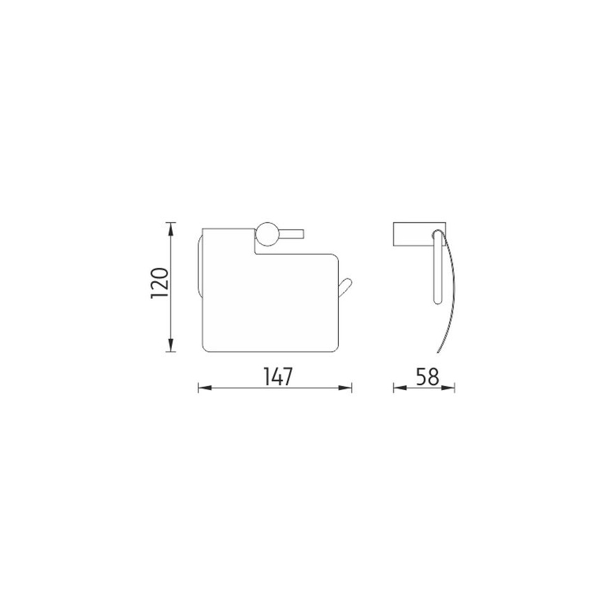 NIMCO BR 11055B-26 - Toilettenpapierhalter BORMO glänzendes Chrom