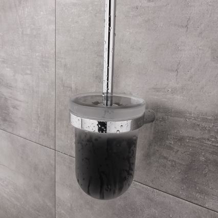 NIMCO BR 11094WN-26 - Toilettenbürste wandmontiert BORMO matt Glas/glänzendes Chrom