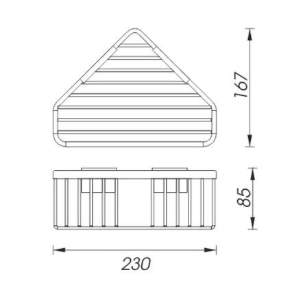 NIMCO Ki 14003-26 - Wandablage für Dusche KIBO glänzendes Chrom