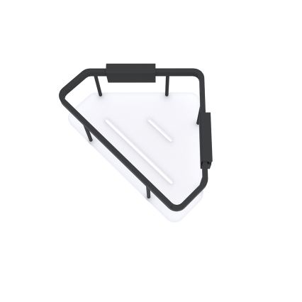 NIMCO Ki-14003-B-90 - Wandablage für Dusche KIBO matt schwarz/weiß