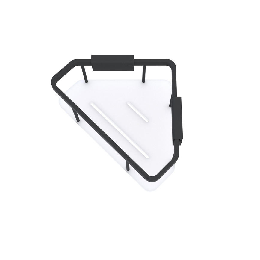 NIMCO Ki-14003-B-90 - Wandablage für Dusche KIBO matt schwarz/weiß