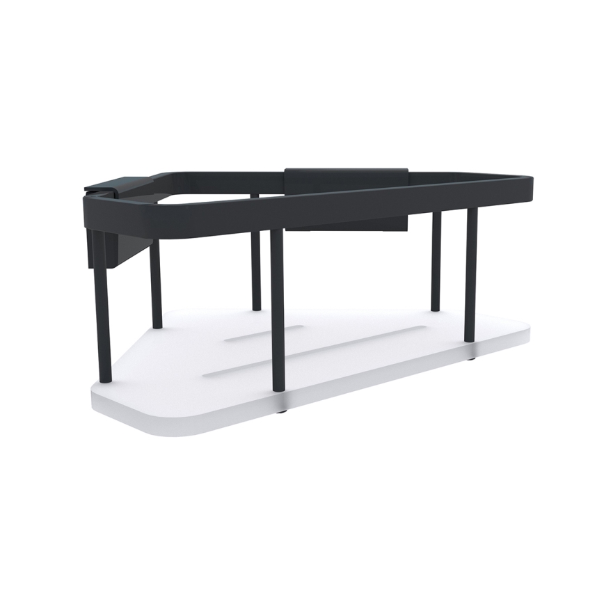 NIMCO Ki-14003-B-90 - Wandablage für Dusche KIBO matt schwarz/weiß