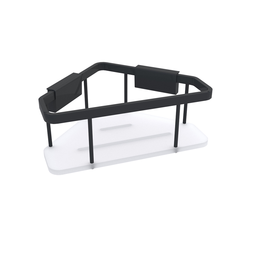 NIMCO Ki-14003-B-90 - Wandablage für Dusche KIBO matt schwarz/weiß