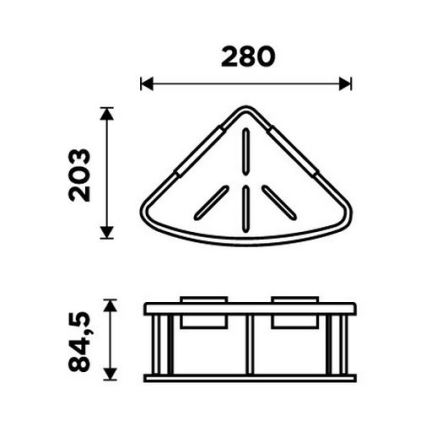 NIMCO Ki 14008-B-26 - Wandablage für Dusche KIBO glänzendes Chrom