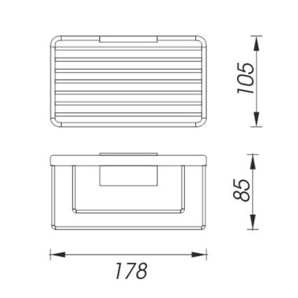 NIMCO Ki 14015-26 - Wandablage für Dusche KIBO glänzendes Chrom