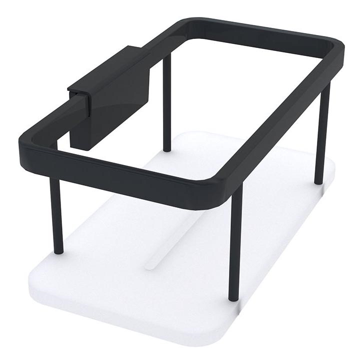 NIMCO Ki-14015-B-90 - Wandablage für Dusche KIBO matt schwarz/weiß