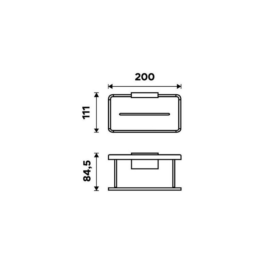 NIMCO Ki-14015-B-90 - Wandablage für Dusche KIBO matt schwarz/weiß