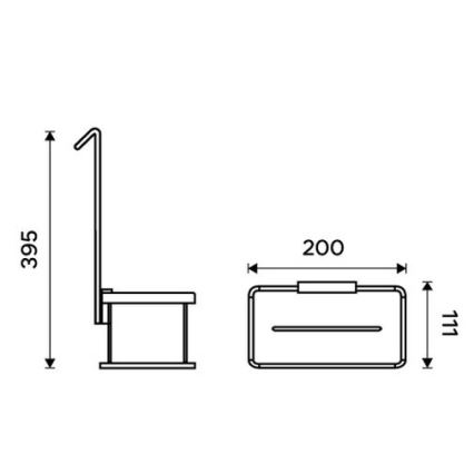 NIMCO Ki 14015H-B-26 - Wandablage für Dusche KIBO glänzendes Chrom