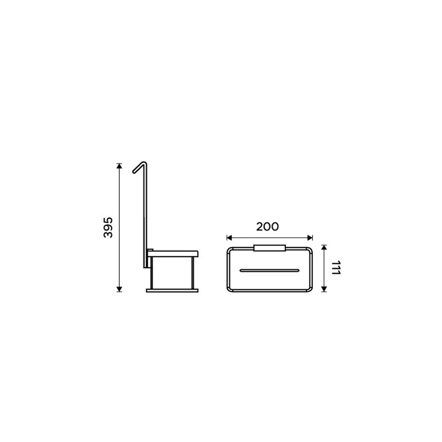 NIMCO Ki 14015H-B-26 - Wandablage für Dusche KIBO glänzendes Chrom