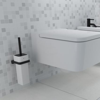 NIMCO MAC 29094K-90 - Toilettenbürste wandmontiert MAYA weiß/matt schwarz