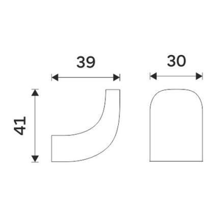 NIMCO NKC 30054-90 - Wandhaken NIKAU matt schwarz