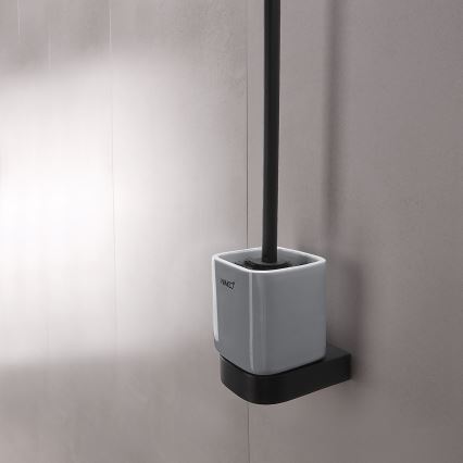 NIMCO NKC 30094KN-90 - Toilettenbürste wandmontiert NIKAU weiß/matt schwarz