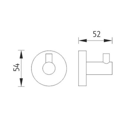 NIMCO UN 13054-26 - Wandhaken UNIX glänzendes Chrom