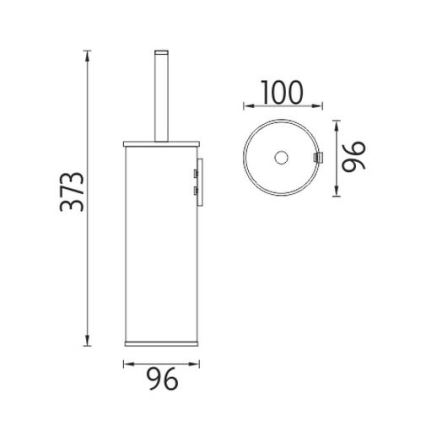NIMCO UN 13094E-26 - Toilettenbürste UNIX glänzendes Chrom