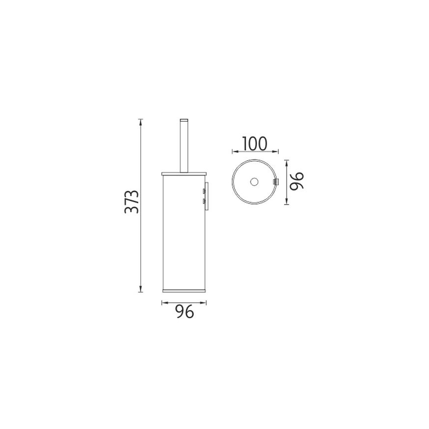 NIMCO UN 13094E-26 - Toilettenbürste UNIX glänzendes Chrom