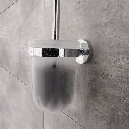 NIMCO UN Set-94WN-26 - Toilettenbürste wandmontiert und Toilettenpapierhalter UNIX glänzendes Chrom