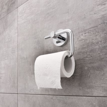 NIMCO UN Set-94WN-26 - Toilettenbürste wandmontiert und Toilettenpapierhalter UNIX glänzendes Chrom