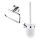 NIMCO UN Set-94WN-26 - Toilettenbürste wandmontiert und Toilettenpapierhalter UNIX glänzendes Chrom