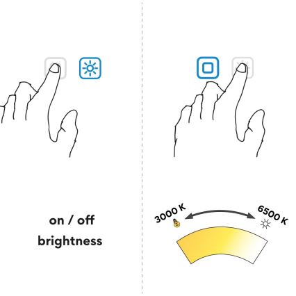 NIMCO ZP 11001VX - LED-dimmbarer, hinterleuchteter Badezimmerspiegel LED/21W/230V 3000-6500K 70x50 cm IP44