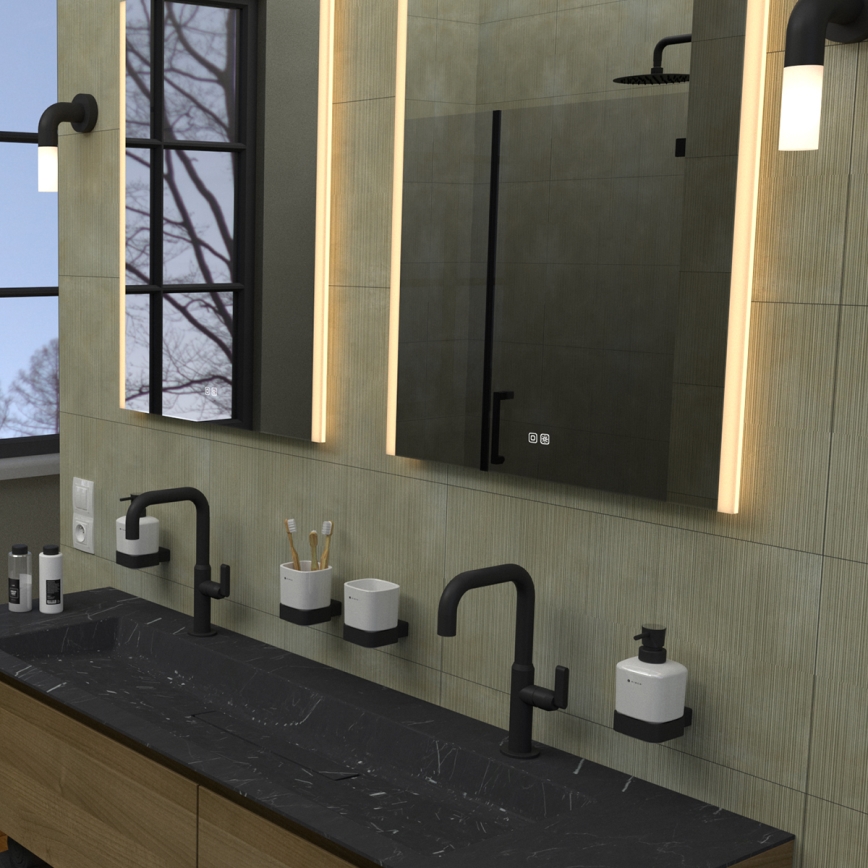 NIMCO ZP 11002VX - LED-dimmbarer, hinterleuchteter Badezimmerspiegel LED/24W/230V 3000-6500K 80x60 cm IP44