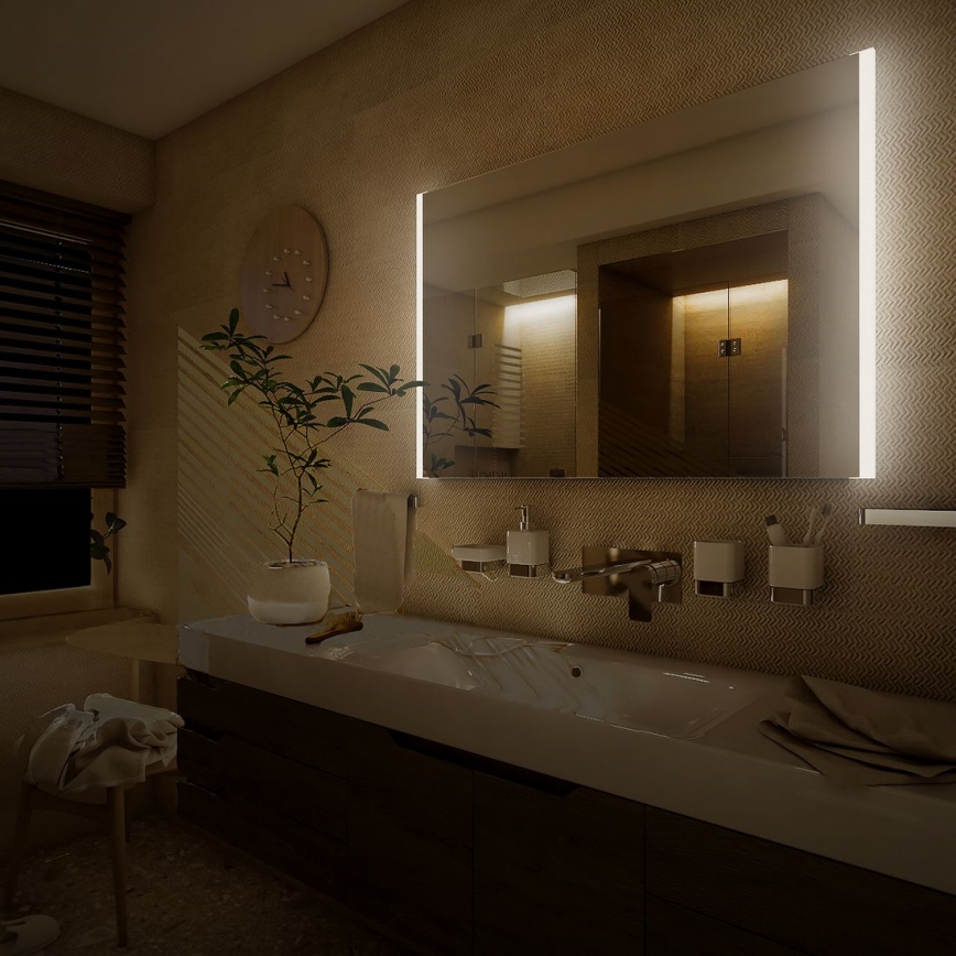 NIMCO ZP 11003 - LED-Badezimmerspiegel mit Hintergrundbeleuchtung LED/21W/230V 6500K 70x80 cm IP44