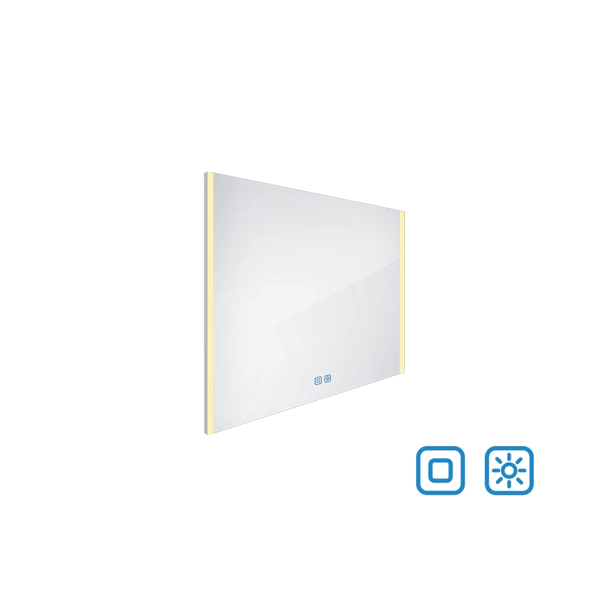NIMCO ZP 11003VX - Dimmbarer LED-Badezimmerspiegel mit Hintergrundbeleuchtung LED/21W/230V 3000-6500K 70x80 cm IP44