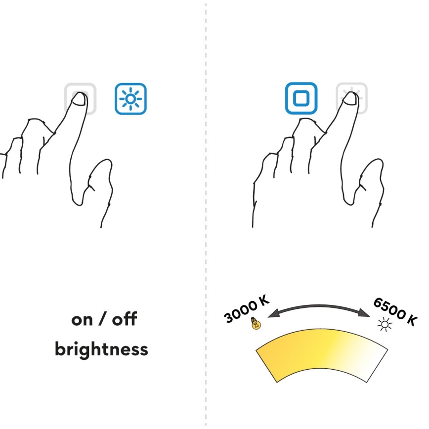 NIMCO ZP 13002VX - LED-dimmbarer, hinterleuchteter Badezimmerspiegel LED/41W/230V 3000-6500K 80x60 cm IP44