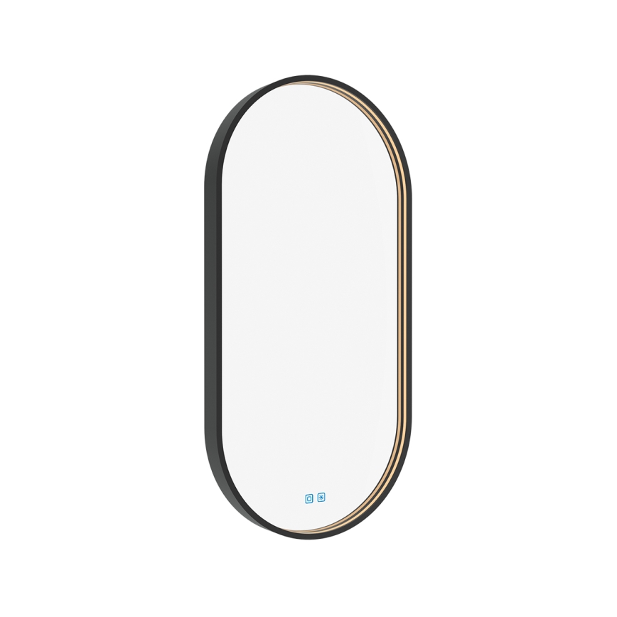 NIMCO ZPC 32002LVX-90 - LED dimmbarer, hinterleuchteter Badezimmerspiegel LED/25W/230V 3000-6500K 80x40 cm matt schwarz IP44