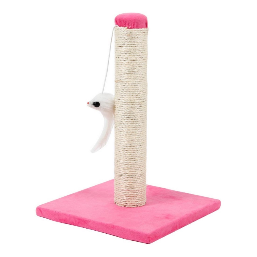 Nobleza - Kratzbaum fr Katzen rosa/beige | Beleuchtung