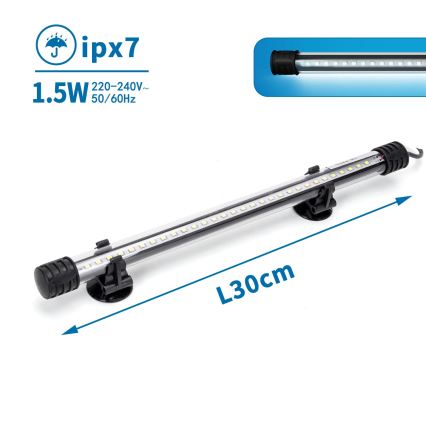 Nobleza - LED Aquarium-Beleuchtung LED/1,5W/230V IPX7 30 cm