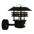 Nordlux - Außenwandleuchte mit Sensor VEJERS 1xE27/60W/230V IP54 schwarz