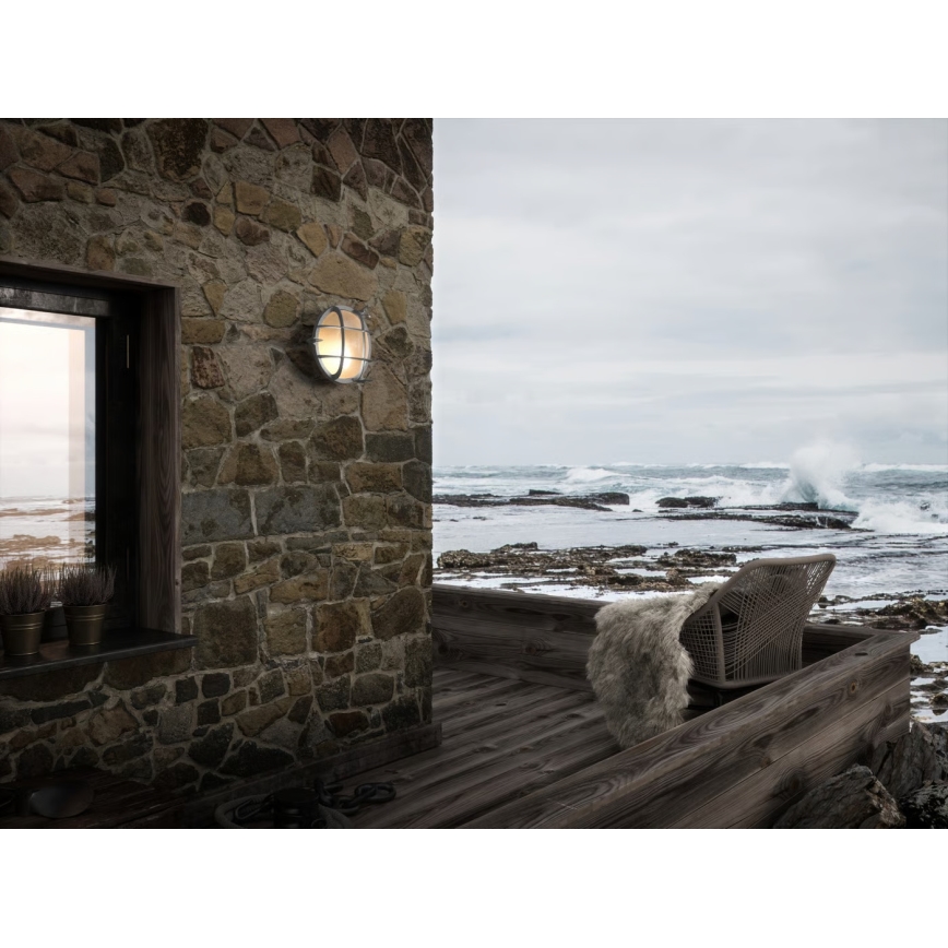 Nordlux - Außenwandleuchte POLPERRO 1xE27/12,5W/230V IP64 grau