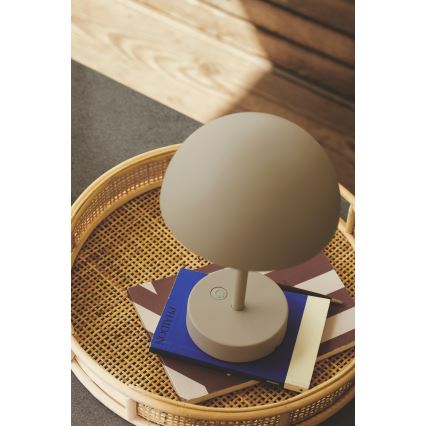Nordlux - Dimmbare, aufladbare LED-Outdoor-Tischleuchte ELLEN LED/2,8W/3,7V IP44 beige