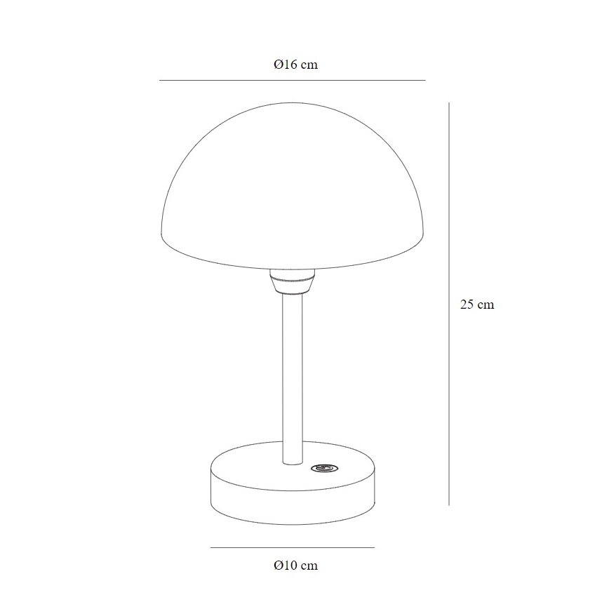 Nordlux - Dimmbare, aufladbare LED-Outdoor-Tischleuchte ELLEN LED/2,8W/3,7V IP44 beige