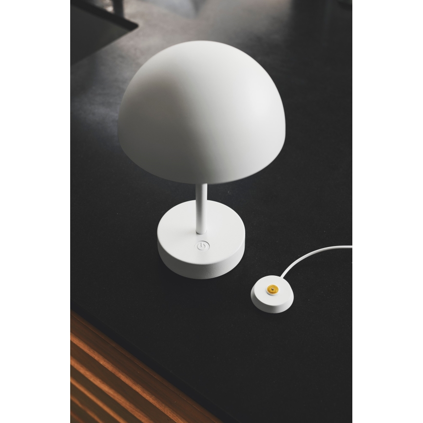 Nordlux - Dimmbare, aufladbare LED-Outdoor-Tischleuchte ELLEN LED/2,8W/3,7V IP44 weiß