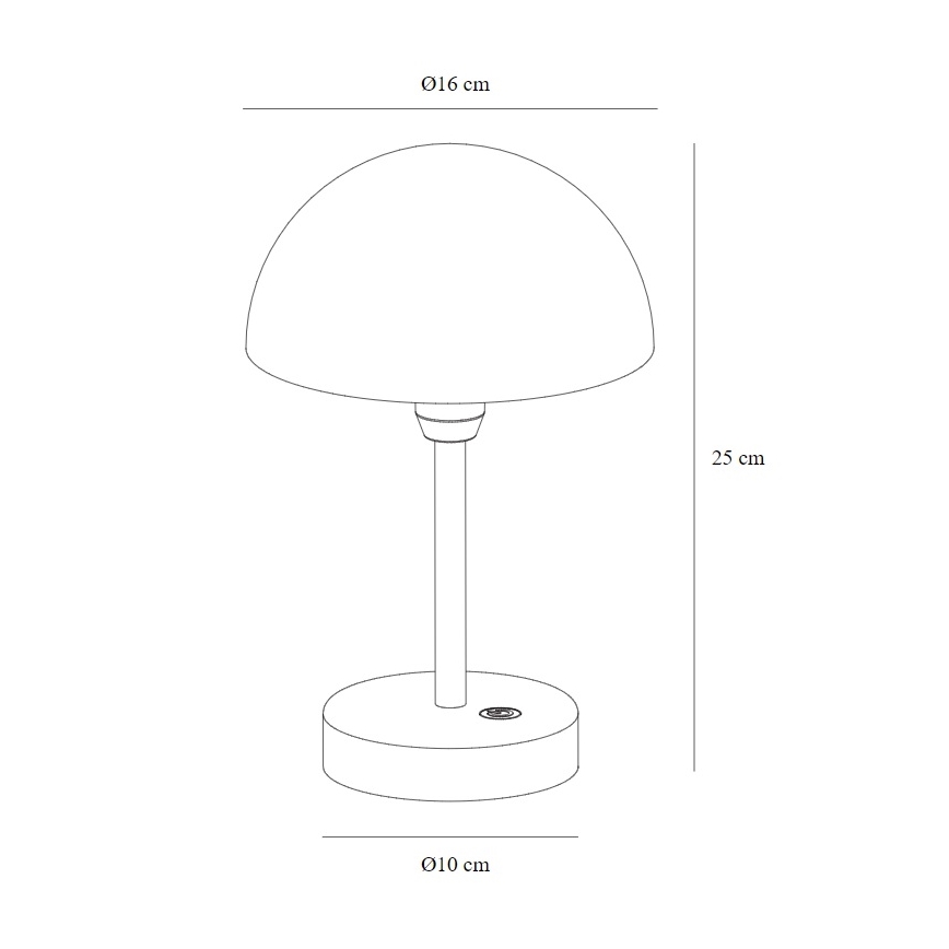 Nordlux - Dimmbare, aufladbare LED-Outdoor-Tischleuchte ELLEN LED/2,8W/3,7V IP44 weiß
