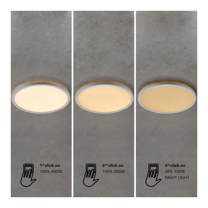 Nordlux - Dimmbare LED-Deckenleuchte für das Badezimmer OJA LED/19W/230V 3000/4000K IP54 Ø 43 cm