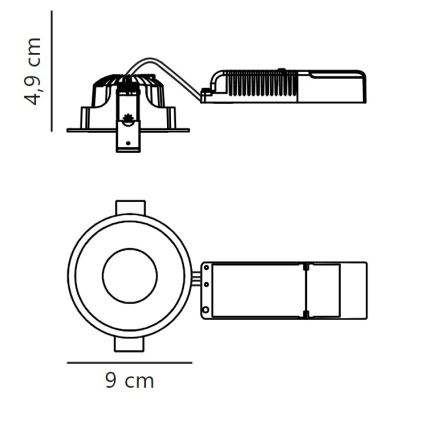 Nordlux - Dimmbare LED-Einbauleuchte für Badezimmer ALBRIC LED/8W/230V IP44 schwarz