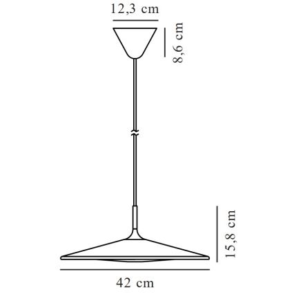 Nordlux - Dimmbare LED-Hängeleuchte BALANCE LED/230V 2700K d 42 cm schwarz