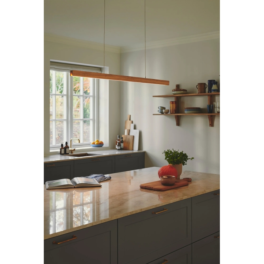 Nordlux - ILGAS LED-Pendelleuchte, dimmbar, 47W/230V, 3000K, Beige/Weiß/Esche, 115 cm