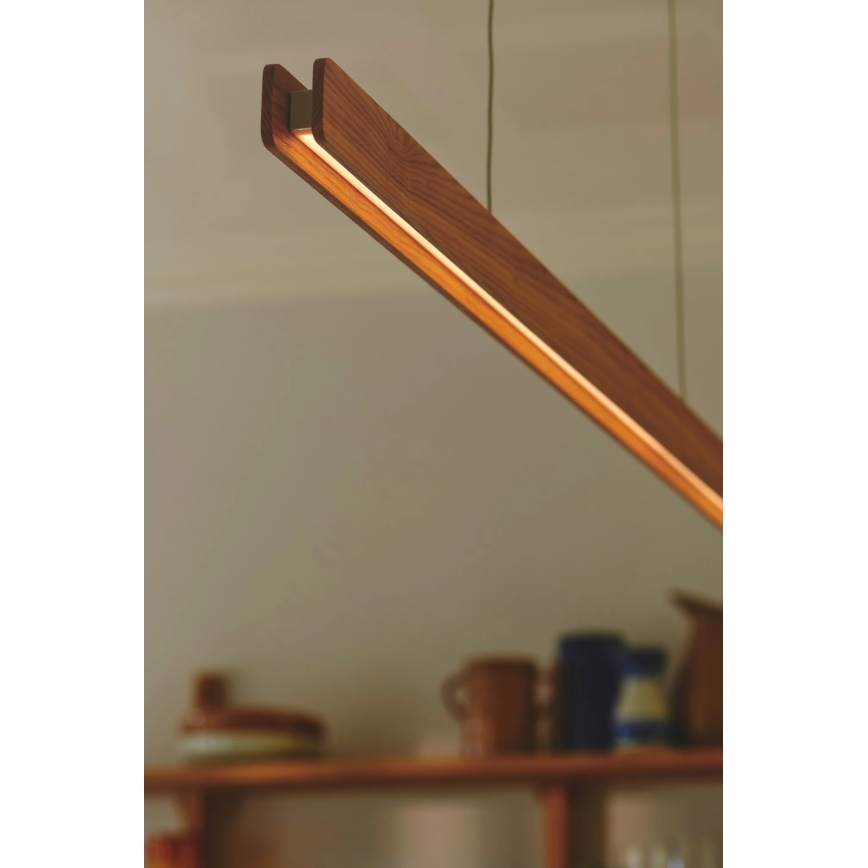 Nordlux - ILGAS LED-Pendelleuchte, dimmbar, 47W/230V, 3000K, Beige/Weiß/Esche, 115 cm