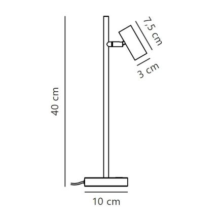 Nordlux - Dimmbare LED-Tischleuchte OMARI LED/3,2W/230V schwarz