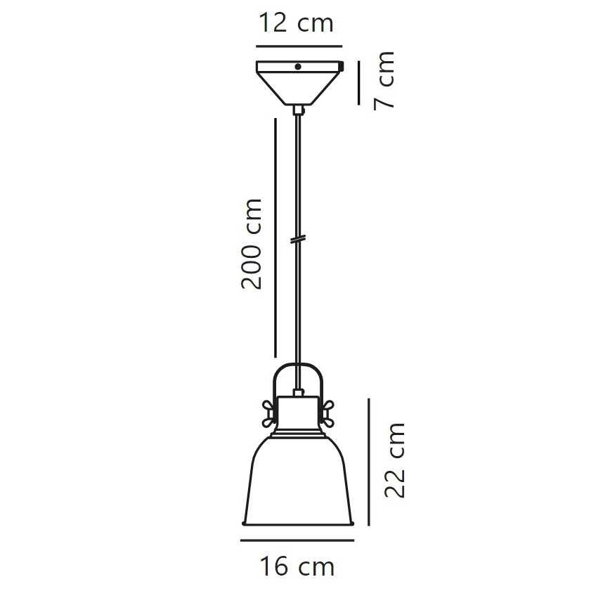 Nordlux - Hängeleuchte ADRIAN 1xE27/25W/230V d 16 cm grau