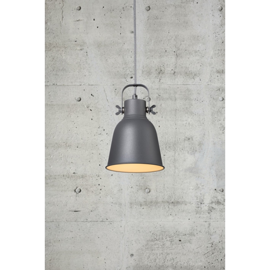 Nordlux - Hängeleuchte an Schnur ADRIAN 1xE27/25W/230V d 16 cm anthrazit