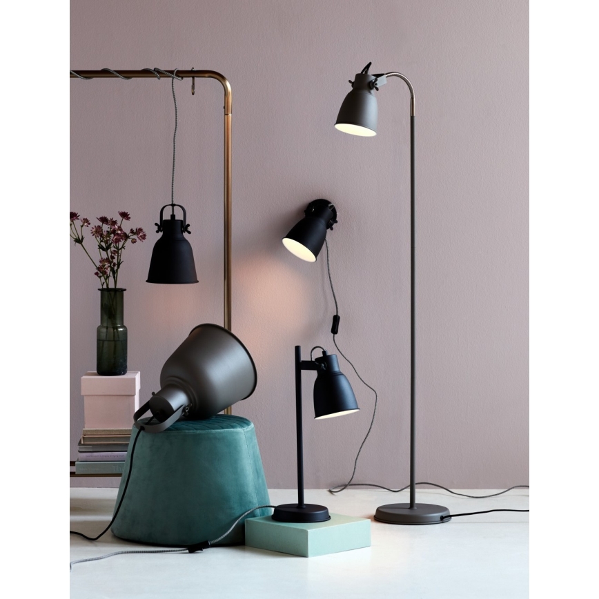 Nordlux - Hängeleuchte an Schnur ADRIAN 1xE27/25W/230V d 16 cm anthrazit
