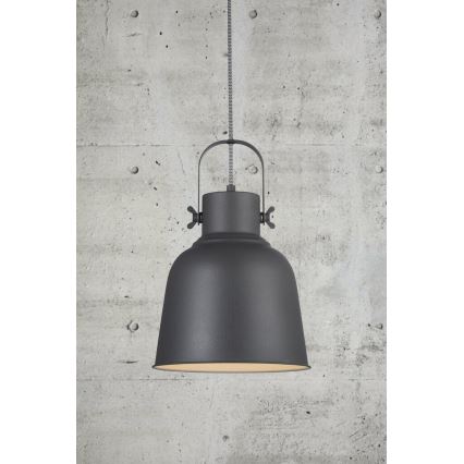 Nordlux - Hängeleuchte an Schnur ADRIAN 1xE27/40W/230V d 25 cm anthrazit