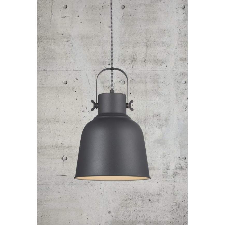 Nordlux - Hängeleuchte an Schnur ADRIAN 1xE27/40W/230V d 25 cm anthrazit