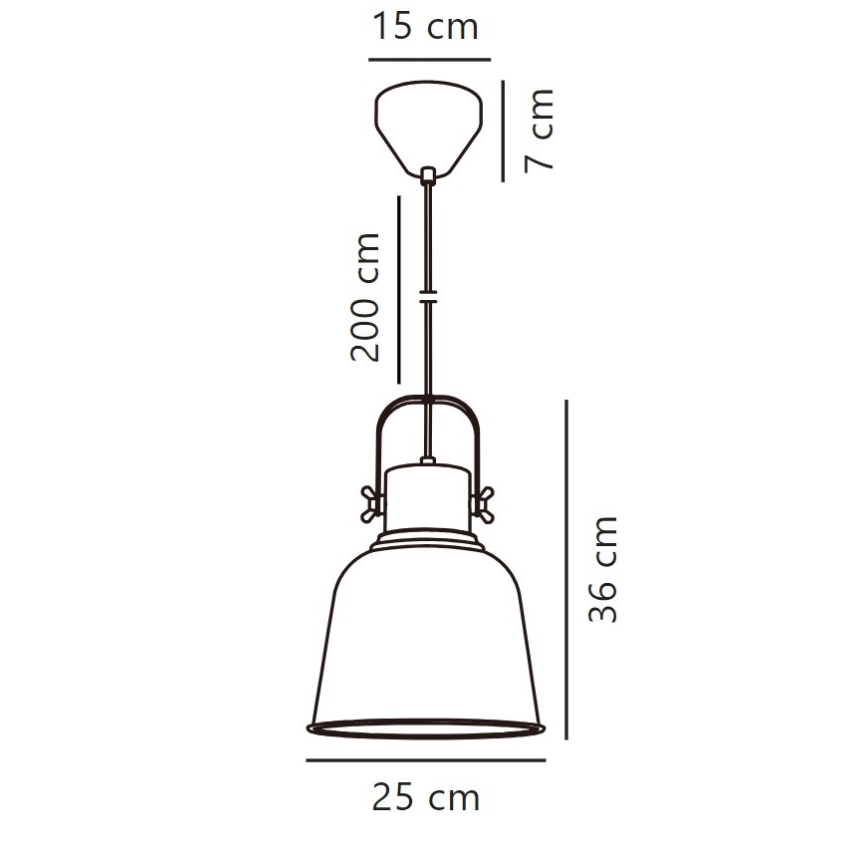 Nordlux - Hängeleuchte an Schnur ADRIAN 1xE27/40W/230V d 25 cm anthrazit