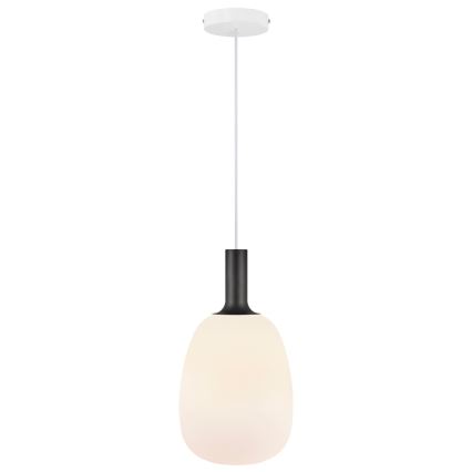 Nordlux - Hängeleuchte an Schnur ALTON 1xE27/60W/230V weiß/schwarz/Messing