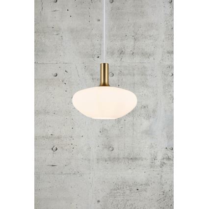 Nordlux - Hängeleuchte an Schnur ALTON 1xE27/60W/230V weiß/schwarz/Messing
